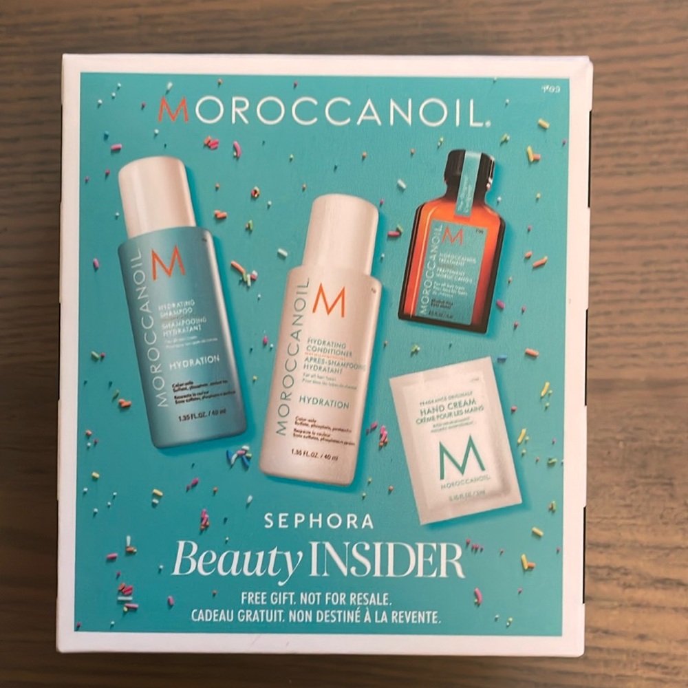 New Moroccan oil hydrating shampoo& conditioner 40 ml,treatment 15ml&hand cream